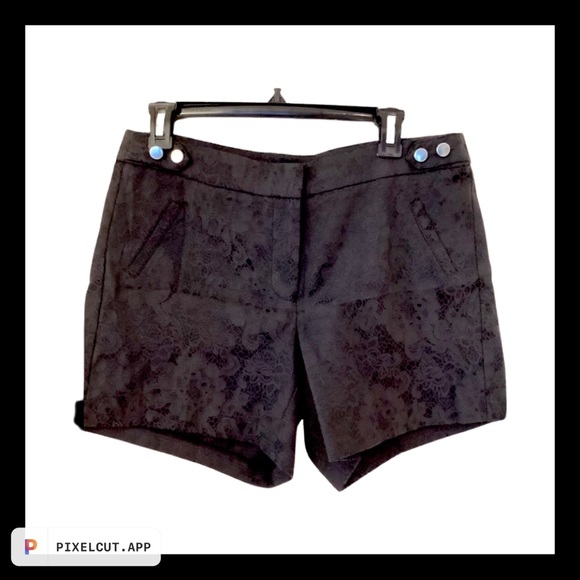 Soho Apparel LTD sz 6 casual mini short black lace Like New Pockets - Picture 4 of 14